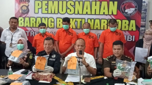 Polda Jambi Musnahkan 11 Kilogram Sabu Milik Jaringan Antarprovinsi, PETAJAMBI.COM