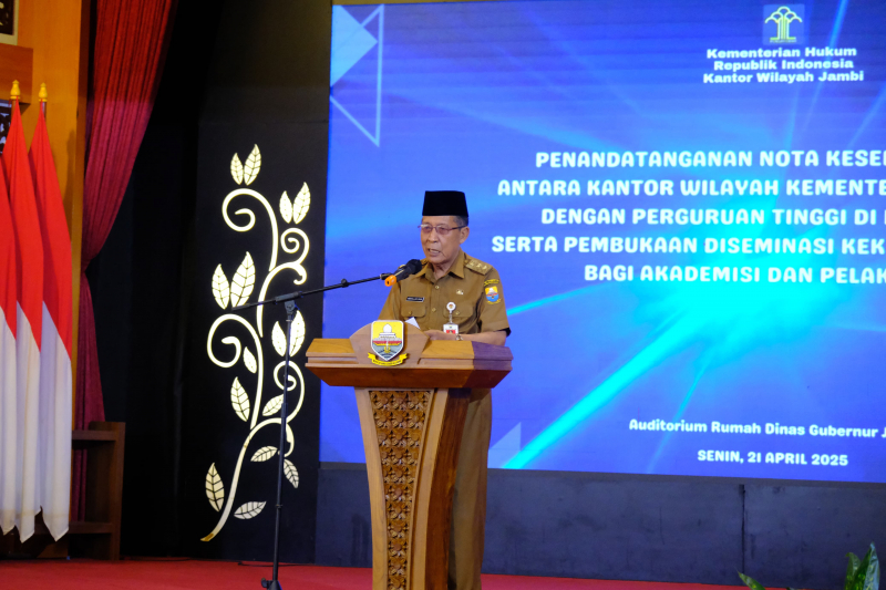 Wagub Jambi: Kekayaan Intelektual Penting dan Harus Dilindungi, PETAJAMBI.COM