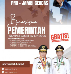 Pemprov Kembali Luncurkan Beasiswa Pro-Jambi Cerdas, Sasar Mahasiswa Tidak Mampu dan Berprestasi, PETAJAMBI.COM